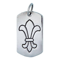 Cargar imagen en el visor de la galería, Silberanhänger stilisiert Schwert Lilie Plättchen Anhänger Sterling Silber 925er nickelfrei - chic-net.de
