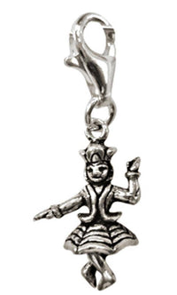 Cargar imagen en el visor de la galería, Silberanhänger tanzendes Mädchen Tracht Charm Anhänger 925er Sterling Silber Unisex Schmuck - chic-net.de

