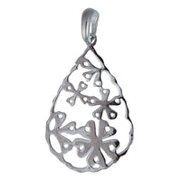 Load image into Gallery viewer, Silberanhänger Tropfen Blumen wellig Glanz Anhänger Sterling 925 Silber nickelfrei - chic-net.de
