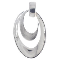 Load image into Gallery viewer, Silberanhänger zwei Ellipsen gebürstet glänzend Anhänger Sterling Silber 925er - chic-net.de
