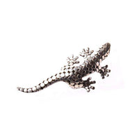 Load image into Gallery viewer, Silberanstecker Silberbrosche Unisex Schmuck Anstecker Brosche 925er Sterling Silber Gekko Kreise 70 mm Bali - chic-net.de
