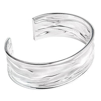 Cargar imagen en el visor de la galería, Silberarmreif Muster weiß oxidert glänzend 925er Sterling Silber Armreif Unisex Schmuck - chic-net.de
