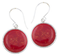 Cargar imagen en el visor de la galería, Silberohrhänger kreisförmig Scheibe Koralle Seilrand 18 mm 925 Sterlingsilber - chic-net.de
