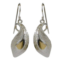 Load image into Gallery viewer, Silberohrringe 925er Silber Ohrringe Ohrhänger Damen Schmuck Feder - chic-net.de
