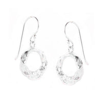 Load image into Gallery viewer, Silberohrringe 925er Silber Ohrringe Ohrhänger Damen Schmuck Ringe Rillen uneben - chic-net.de
