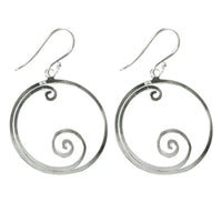 Load image into Gallery viewer, Silberohrringe 925er Silber Ohrringe Ohrhänger Spiralmuster Rund Filigran Damen Schmuck - chic-net.de
