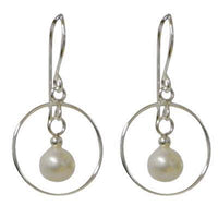 Load image into Gallery viewer, Silberohrringe Filigran Ring Perle 925er Silber Ohrringe Ohrhänger Damen Schmuck - chic-net.de
