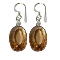 Cargar imagen en el visor de la galería, Silberohrringe Ohrringe Ohrhänger Zirkonia oval facettiert 925er Sterlingsilber - chic-net.de
