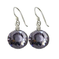 Load image into Gallery viewer, Silberohrringe Ohrringe Ohrhänger Zirkonia rund facettiert 925er Sterlingsilber - chic-net.de
