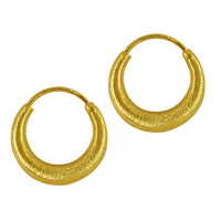 Load image into Gallery viewer, Silberohrringe vergoldet dick Hoops gebürstet 925er Sterlingsilber verschiedene Größen - chic-net.de
