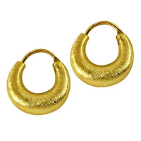Cargar imagen en el visor de la galería, Silberohrringe vergoldet Halbmond Hoops gebürstet 925er Sterlingsilber verschiedene Größen - chic-net.de
