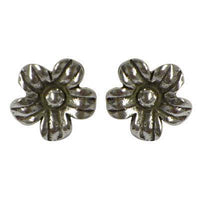 Load image into Gallery viewer, Silberohrstecker 925er Sterling Silber Ohrstecker Damen Schmuck Ohrringe Blume Dunkel Oxidiert - chic-net.de
