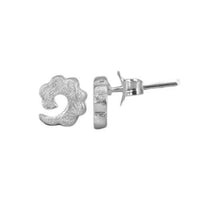 Cargar imagen en el visor de la galería, Silberohrstecker 925er Sterling Silber Ohrstecker Damen Schmuck Ohrringe Blume Spirale Rau - chic-net.de
