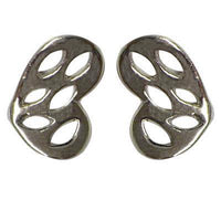 Load image into Gallery viewer, Silberohrstecker 925er Sterling Silber Ohrstecker Damen Schmuck Ohrringe Lochmuster Mandelform - chic-net.de
