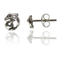 Cargar imagen en el visor de la galería, Silberohrstecker Delfin Ball Ohrstecker Ohrringe 925er Sterling Silber Schmuck - chic-net.de
