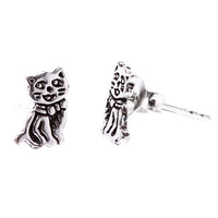 Cargar imagen en el visor de la galería, Silberohrstecker Ohrstecker 925er Sterling Silber Damen Schmuck Ohrringe Kätzchen Katze - chic-net.de
