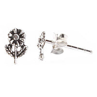 Cargar imagen en el visor de la galería, Silberohrstecker Ohrstecker 925er Sterling Silber Unisex Schmuck Ohrringe Blume Blätter Stil - chic-net.de
