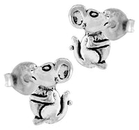 Load image into Gallery viewer, Silberohrstecker Ohrstecker 925er Sterling Silber Unisex Schmuck Ohrringe Maus - chic-net.de
