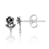 Load image into Gallery viewer, Silberohrstecker Ohrstecker 925er Sterling Silber Unisex Schmuck Ohrringe Rose Blume - chic-net.de
