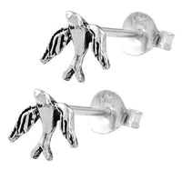 Load image into Gallery viewer, Silberohrstecker Ohrstecker 925er Sterling Silber Unisex Schmuck Ohrringe Vogel Flügel - chic-net.de
