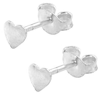 Load image into Gallery viewer, Silberohrstecker Ohrstecker Ohrringe Damen 925er Sterling Silber Schmuck Herz klein flach - chic-net.de
