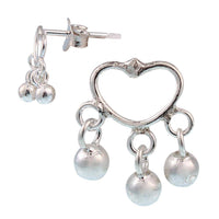 Load image into Gallery viewer, Silberohrstecker Ohrstecker Ohrringe Unisex 925er Sterling Silber Herz Kugeln - chic-net.de

