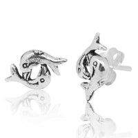 Load image into Gallery viewer, Silberohrstecker Ohrstecker Ohrringe Unisex 925er Sterling Silber Schmuck Delfine - chic-net.de
