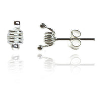 Cargar imagen en el visor de la galería, Silberohrstecker Spirale eng Kugeln Ohrstecker Ohrringe 925er Sterling Silber Schmuck - chic-net.de
