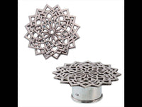 Load image into Gallery viewer, Silbertunnel Schneeblume 925 Sterling Silber Tunnel Plug Organic Expander Ohrschmuck - chic-net.de
