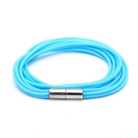 Load image into Gallery viewer, Silikonarmbänder Farben Schnüre Armband Silikon fünffach mehrlagig Magnetverschluss unisex - chic-net.de
