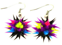 Cargar imagen en el visor de la galería, Silikonohrringe schwarz lila Spitzen gelb pink blau Silikon Ohrringe Edelstahl Damen Schmuck - chic-net.de
