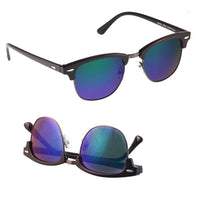 Cargar imagen en el visor de la galería, Sonnenbrille 400UV Metallsteg Trapez Gläser Ziermandel - chic-net.de
