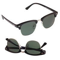 Cargar imagen en el visor de la galería, Sonnenbrille 400UV Metallsteg Trapez Gläser Ziermandel - chic-net.de
