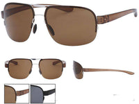 Load image into Gallery viewer, Sonnenbrille braun silber Unisex Brille getönt 400 UV ohne Rahmen - chic-net.de
