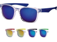 Cargar imagen en el visor de la galería, Sonnenbrille bunt verspiegelt 400 UV  Rahmen transparent sportlich - chic-net.de
