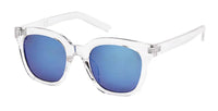 Load image into Gallery viewer, Sonnenbrille Cat Eye 400 UV klar getigert blau silbern verspiegelt - chic-net.de
