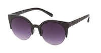 Load image into Gallery viewer, Sonnenbrille Cat Eye 400 UV Round Glasses unten frameless Blumen blau pink - chic-net.de
