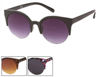 Load image into Gallery viewer, Sonnenbrille Cat Eye 400 UV Round Glasses unten frameless Blumen blau pink - chic-net.de
