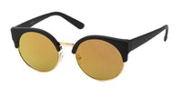Load image into Gallery viewer, Sonnenbrille Cat Eye 400 UV verspiegelt Metall ovale Gläser Lennon Style - chic-net.de
