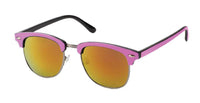 Load image into Gallery viewer, Sonnenbrille Cat Eye Metall 400 UV Gläser trapezförmig grün blau rosa Steg hoch - chic-net.de
