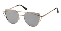 Load image into Gallery viewer, Sonnenbrille Cateye Bügel 400 UV Metall verspiegelt Flachgläser - chic-net.de
