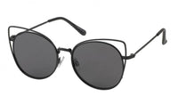 Load image into Gallery viewer, Sonnenbrille Cateye Metallgestell 400 UV getönt Flachgläser - chic-net.de
