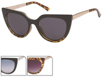 Load image into Gallery viewer, Sonnenbrille Cateye oben gerade 400 UV zweifarbig Metallbügel - chic-net.de
