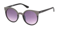 Load image into Gallery viewer, Sonnenbrille Cateye Round Glasses 400 UV geriffelte Metallrahmenoberseite - chic-net.de
