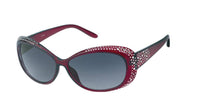 Cargar imagen en el visor de la galería, Sonnenbrille Damen 400 UV getönt ovale Gläser Glitzer facettierte Glaskristalle - chic-net.de
