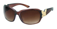 Cargar imagen en el visor de la galería, Sonnenbrille Damen Glamour getönt 400UV Schmetterlinge Bügel oval groß - chic-net.de
