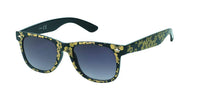 Cargar imagen en el visor de la galería, Sonnenbrille Damen schmal 400 UV Nerd Blumen  getönt Gänseblümchen golden - chic-net.de
