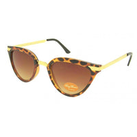 Load image into Gallery viewer, Sonnenbrille Damen Vintage getönt 400UV Cat Eye golden Metall getigert - chic-net.de
