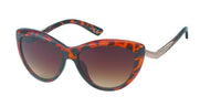 Load image into Gallery viewer, Sonnenbrille Damen Vintage getönt 400UV Cat Eye Stil golden gebogen Glamour - chic-net.de
