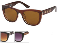 Cargar imagen en el visor de la galería, Sonnenbrille dick Damen Cateye 400 UV Zierkreise getönt groß - chic-net.de
